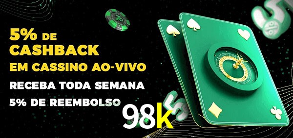 Promoções do cassino ao Vivo 98k